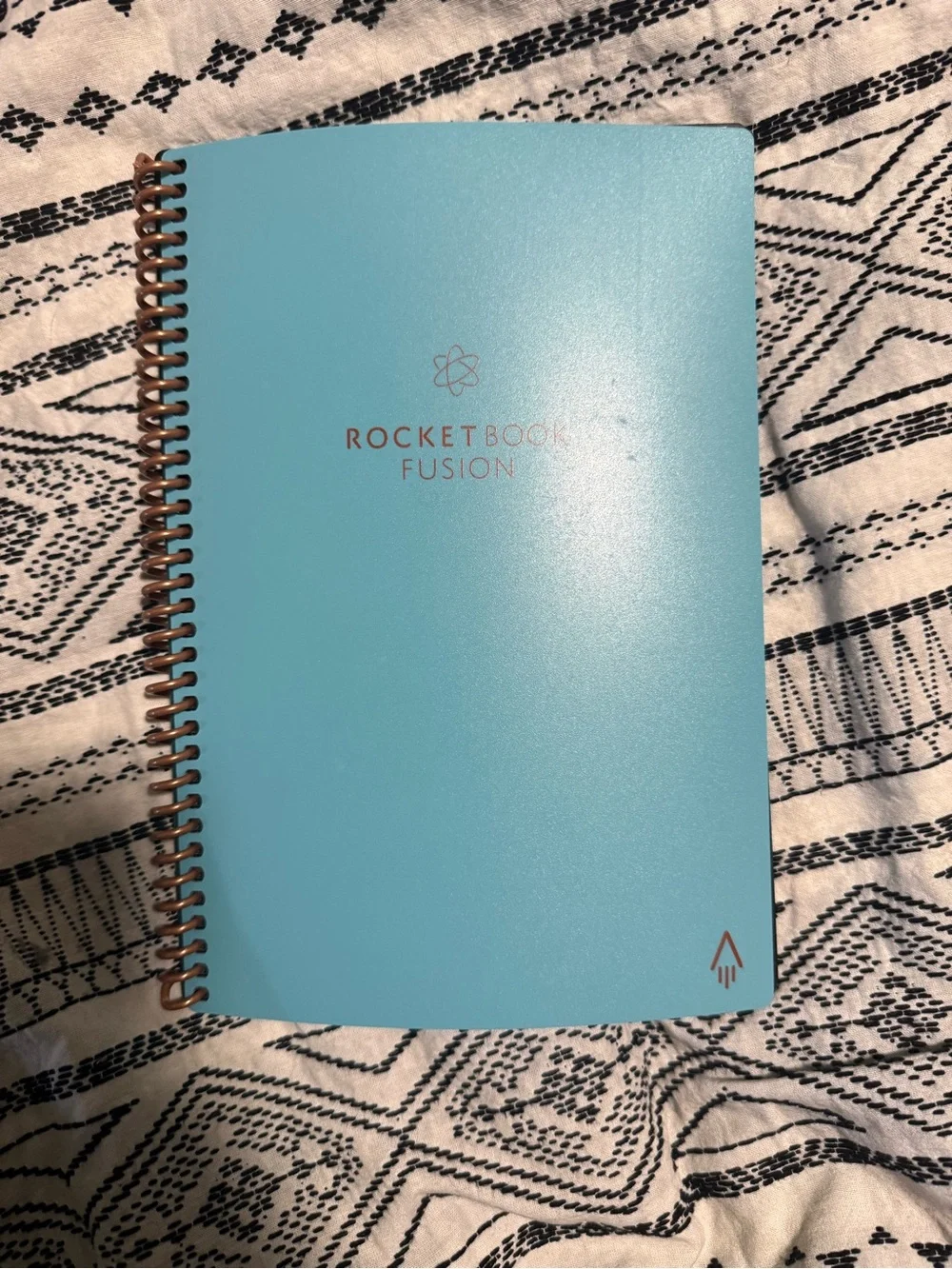 Rocketbook Fusion Reusable Notebook — Aqua Blue